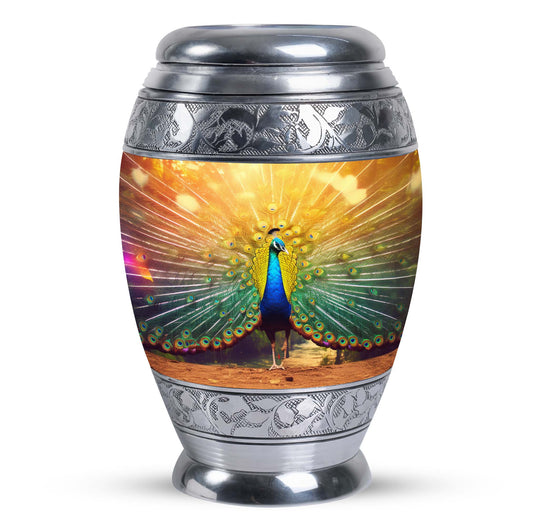 Classic 3-Inch Aluminium Peacock Urn.