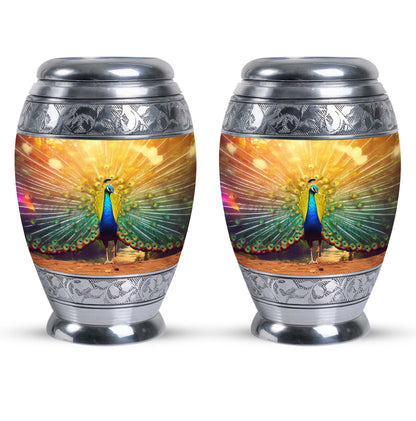 Classic 3-Inch Aluminium Peacock Urn.