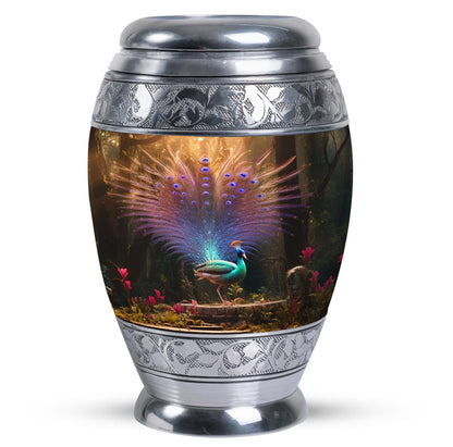 Classic 3-inch Peacock Urn for ashes.
