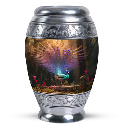 Classic 3-inch Peacock Urn for ashes.