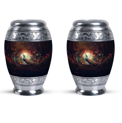 Classic Peacock Memorial urn for cremation ashes