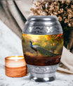 Classic Peacock Urn, designed for human ashes.