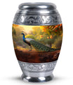 Classic Peacock Urn, designed for human ashes.