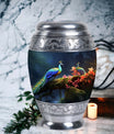 Peacock Cremation Urn, personalized Aluminium Memorial Urn