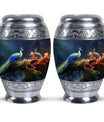 Peacock Cremation Urn, personalized Aluminium Memorial Urn