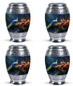 Peacock Cremation Urn, personalized Aluminium Memorial Urn