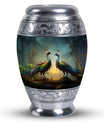 Peacock Urn for Human Ashes with Personalization Options