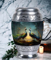 Peacock Urn for Human Ashes with Personalization Options