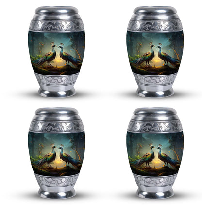 Peacock Urn for Human Ashes with Personalization Options