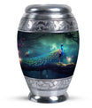 Classic large Peacock Urn for cremation.
