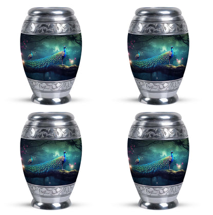 Classic large Peacock Urn for cremation.