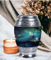 Classic large Peacock Urn for cremation.