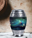 Classic large Peacock Urn for cremation.