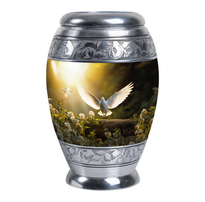 Classic large Dove Urn for human ashes.
