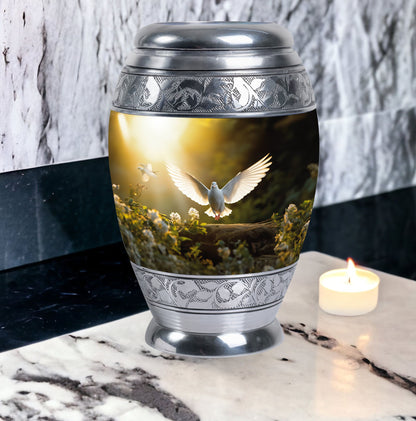 Classic large Dove Urn for human ashes.