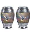 Dove Urn, 3 Inch Large Aluminium Cremation Urn.