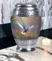 Dove Urn, 3 Inch Large Aluminium Cremation Urn.
