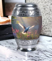 Dove Urn, 3 Inch Large Aluminium Cremation Urn.