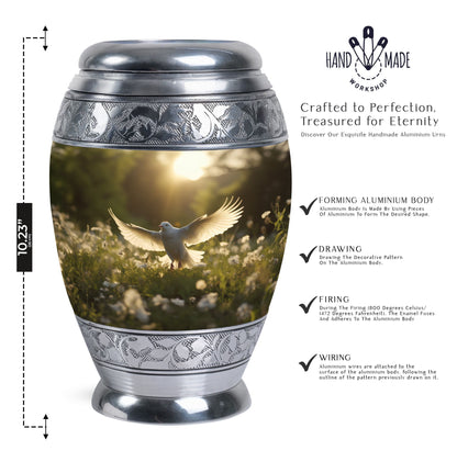 3-inch Dove Cremation Urn, Modern and Classic custom urn.