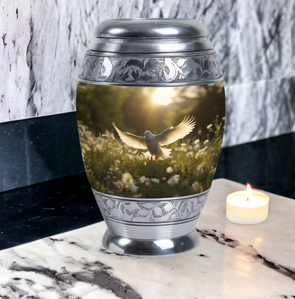 3-inch Dove Cremation Urn, Modern and Classic custom urn.