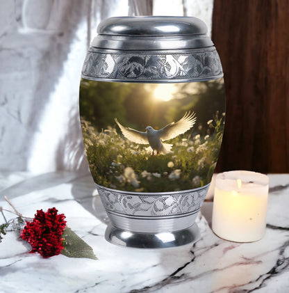 3-inch Dove Cremation Urn, Modern and Classic custom urn.