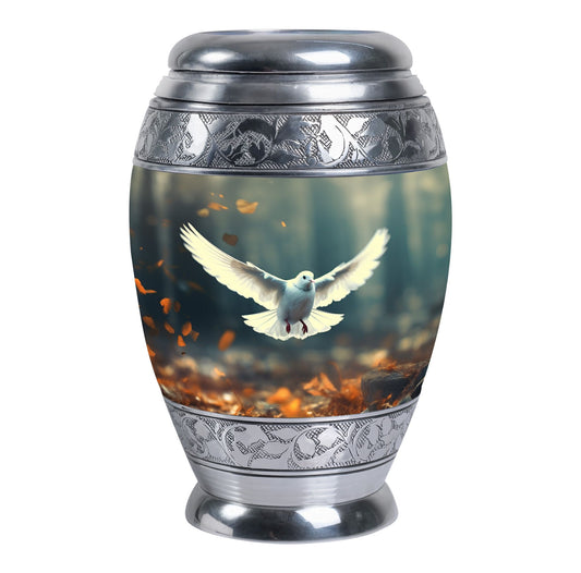 Classic Dove Urn for human ashes.