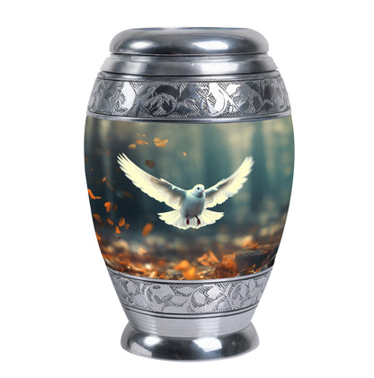Classic Dove Urn for human ashes.