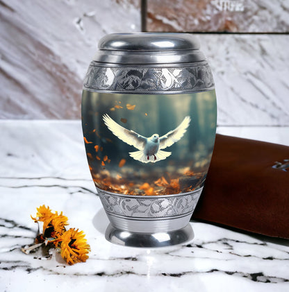Classic Dove Urn for human ashes.