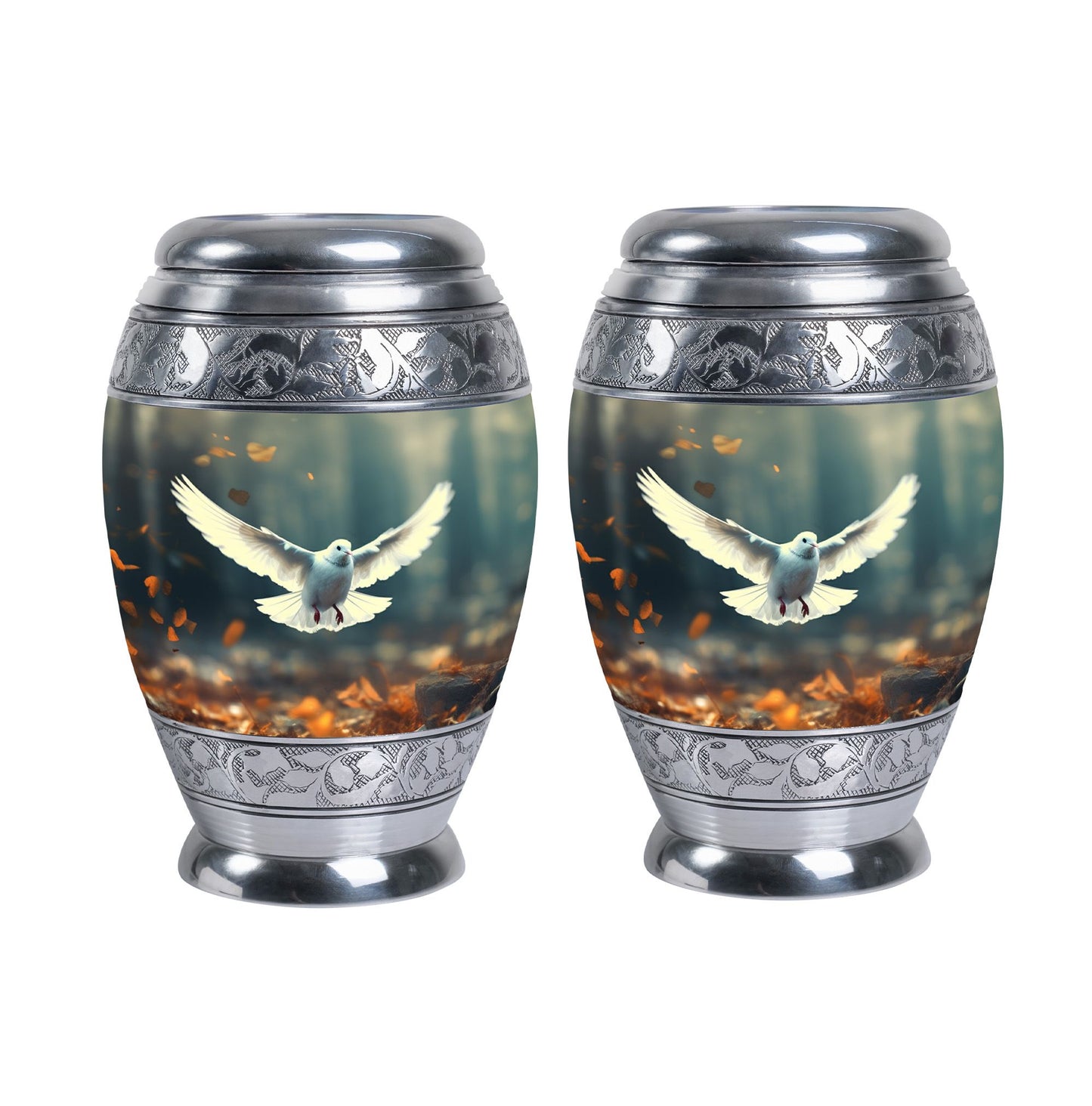 Classic Dove Urn for human ashes.