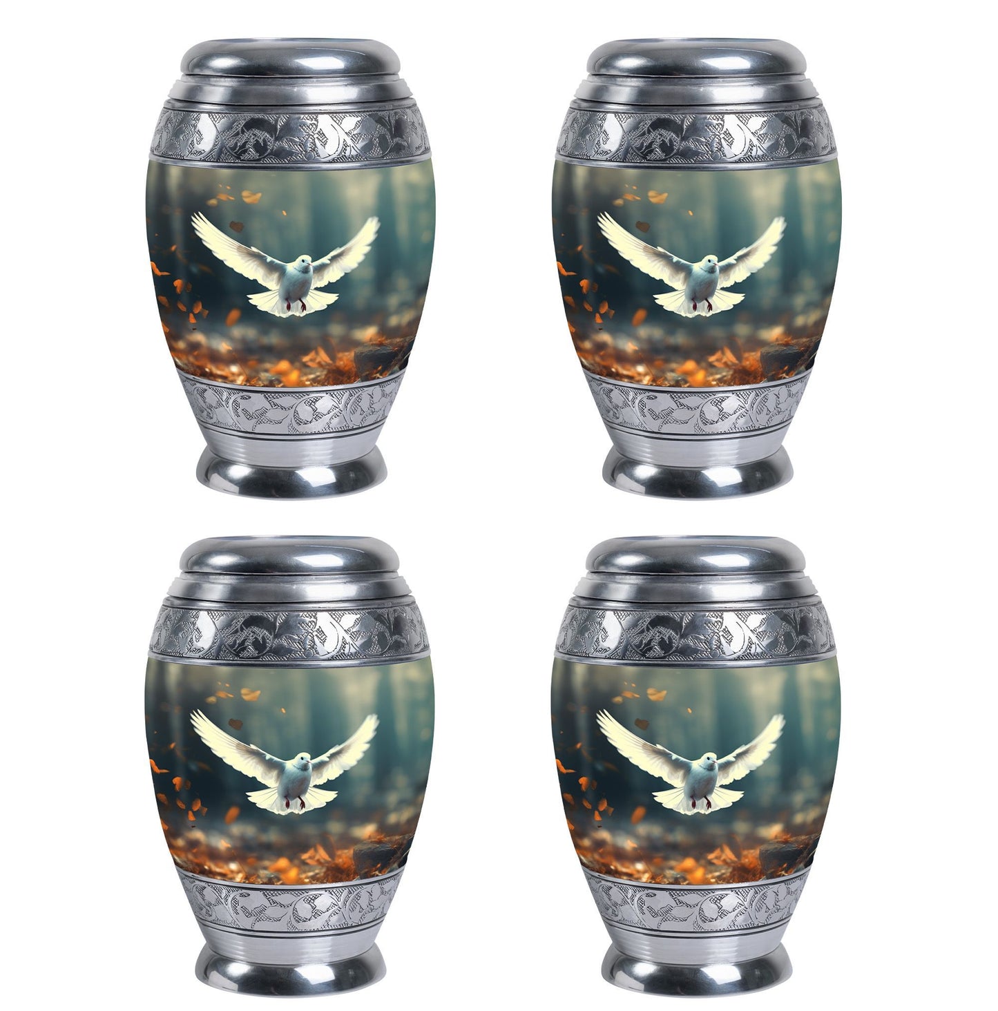 Classic Dove Urn for human ashes.