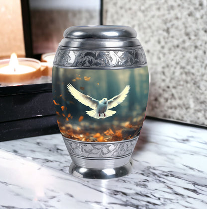 Classic Dove Urn for human ashes.