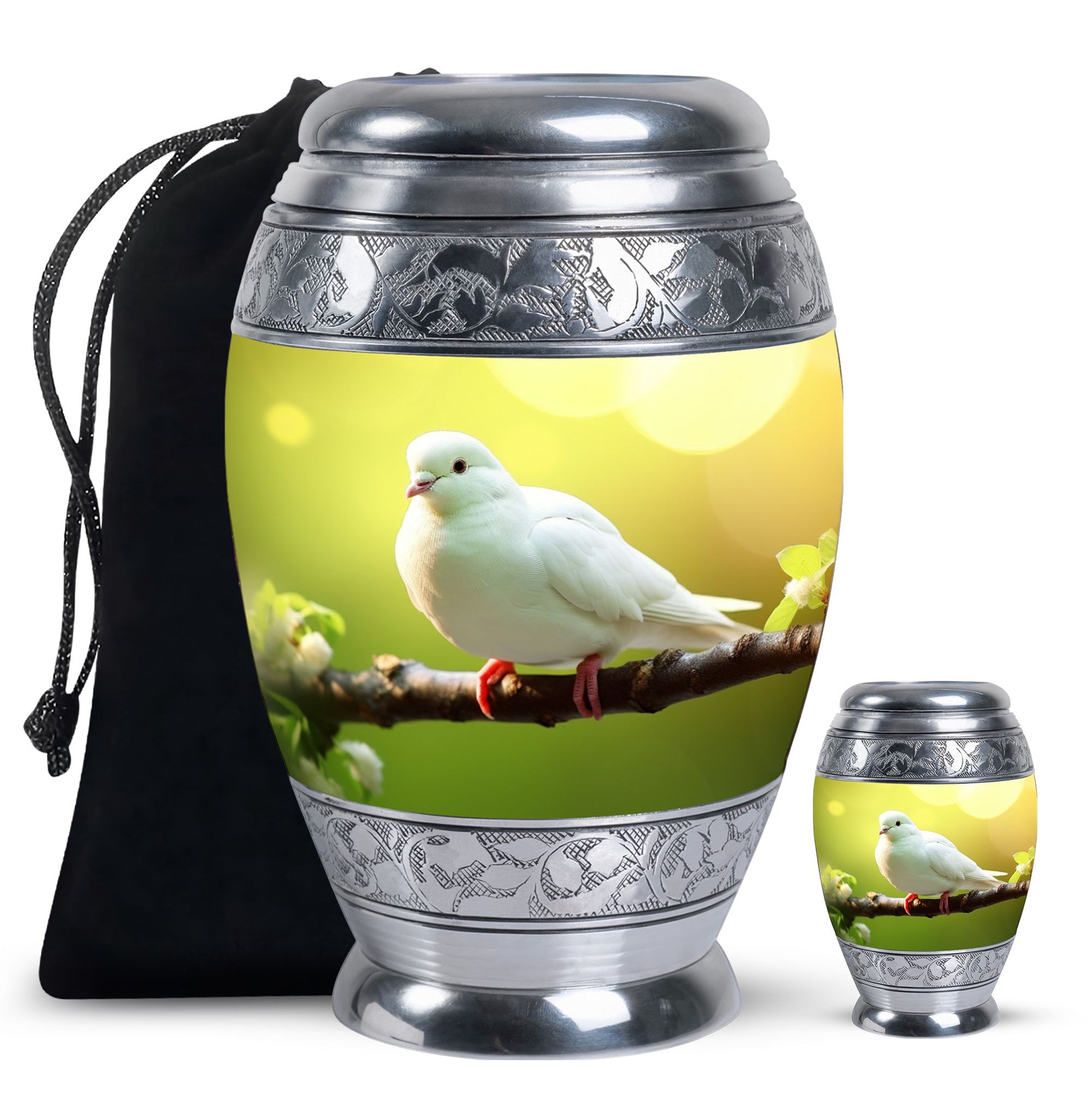Elegant Dove Memorial Urn for Human Ashes - For Mother & Father