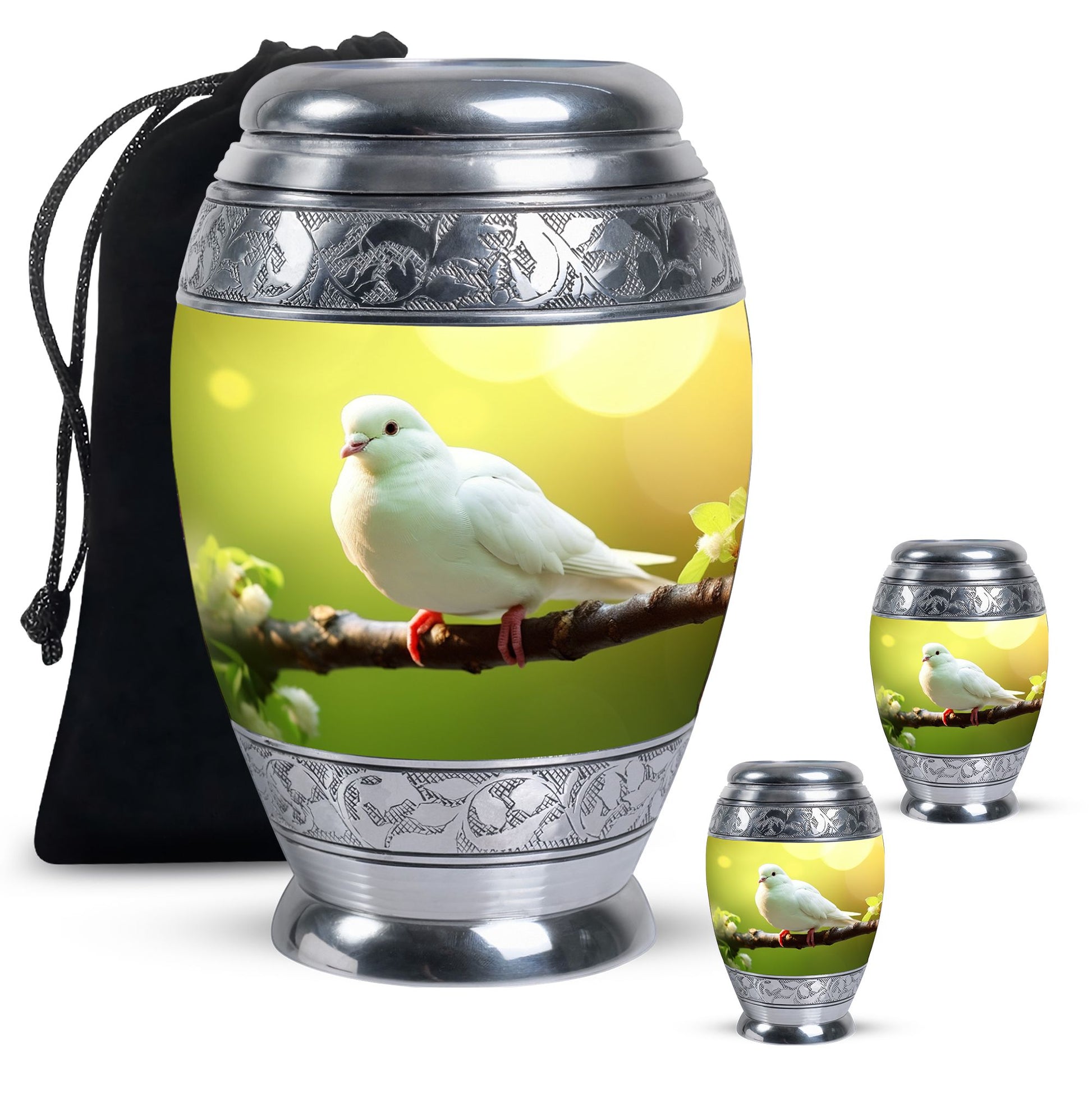 Elegant Dove Memorial Urn for Human Ashes - For Mother & Father