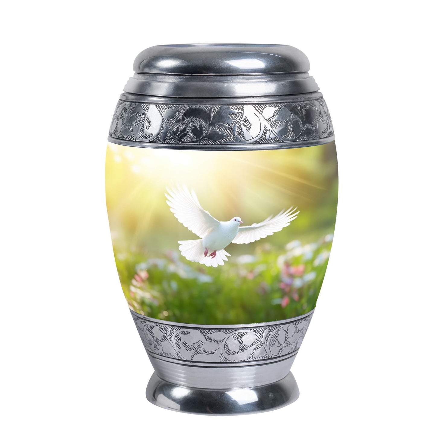 Eternal Peace Dove Urn, aluminium large urn