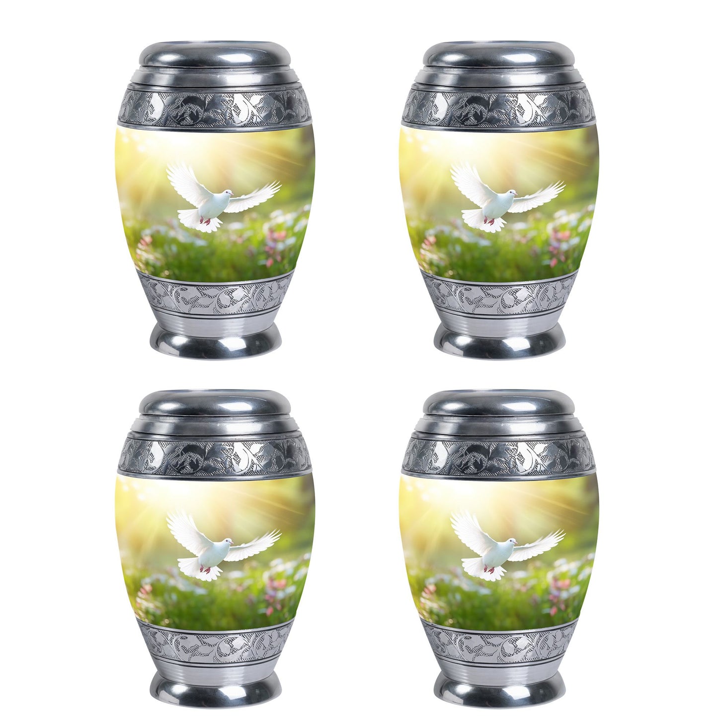 Eternal Peace Dove Urn, aluminium large urn
