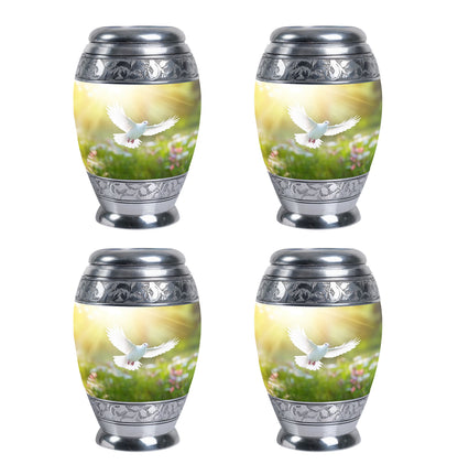 Eternal Peace Dove Urn, aluminium large urn