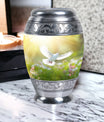 Eternal Peace Dove Urn, aluminium large urn