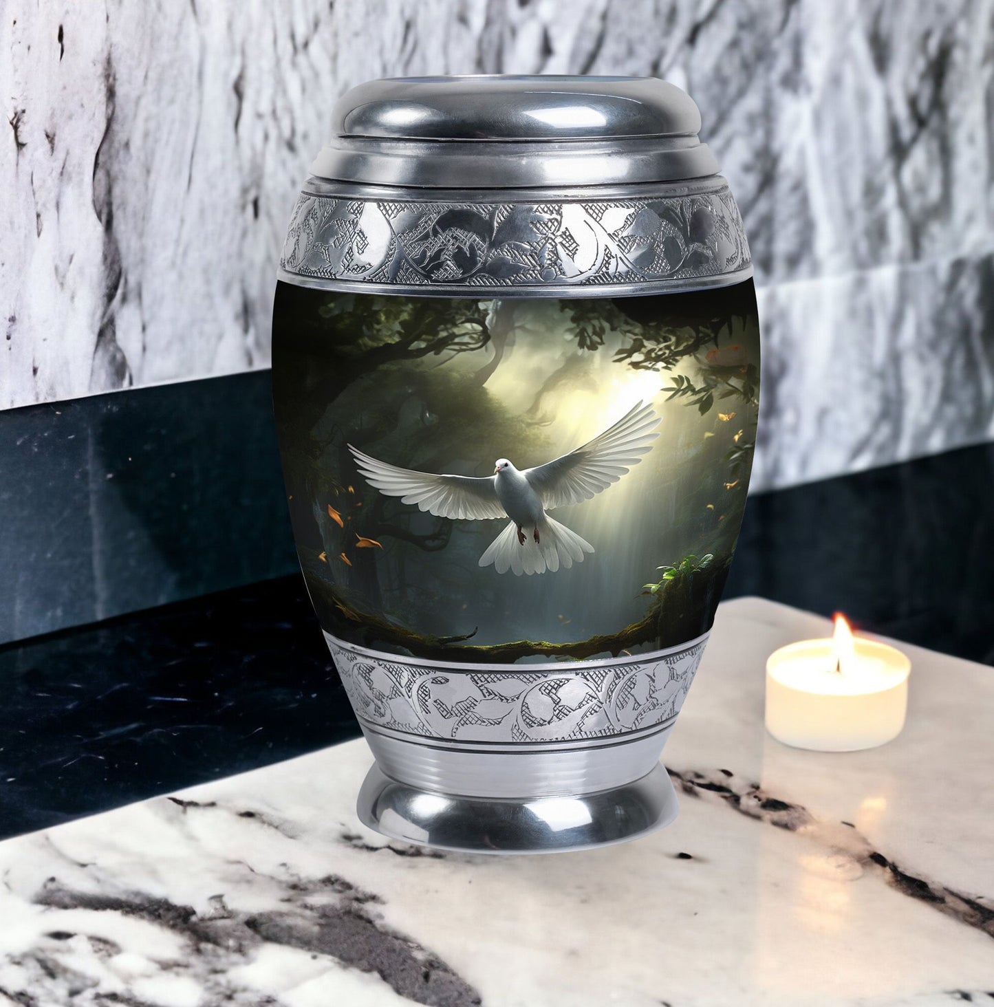 Dove Symbol of Hope 3 Inch Classic Cremation Urn.