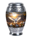 Dove Memorial Urn, classic aluminium cremation urn for ashes