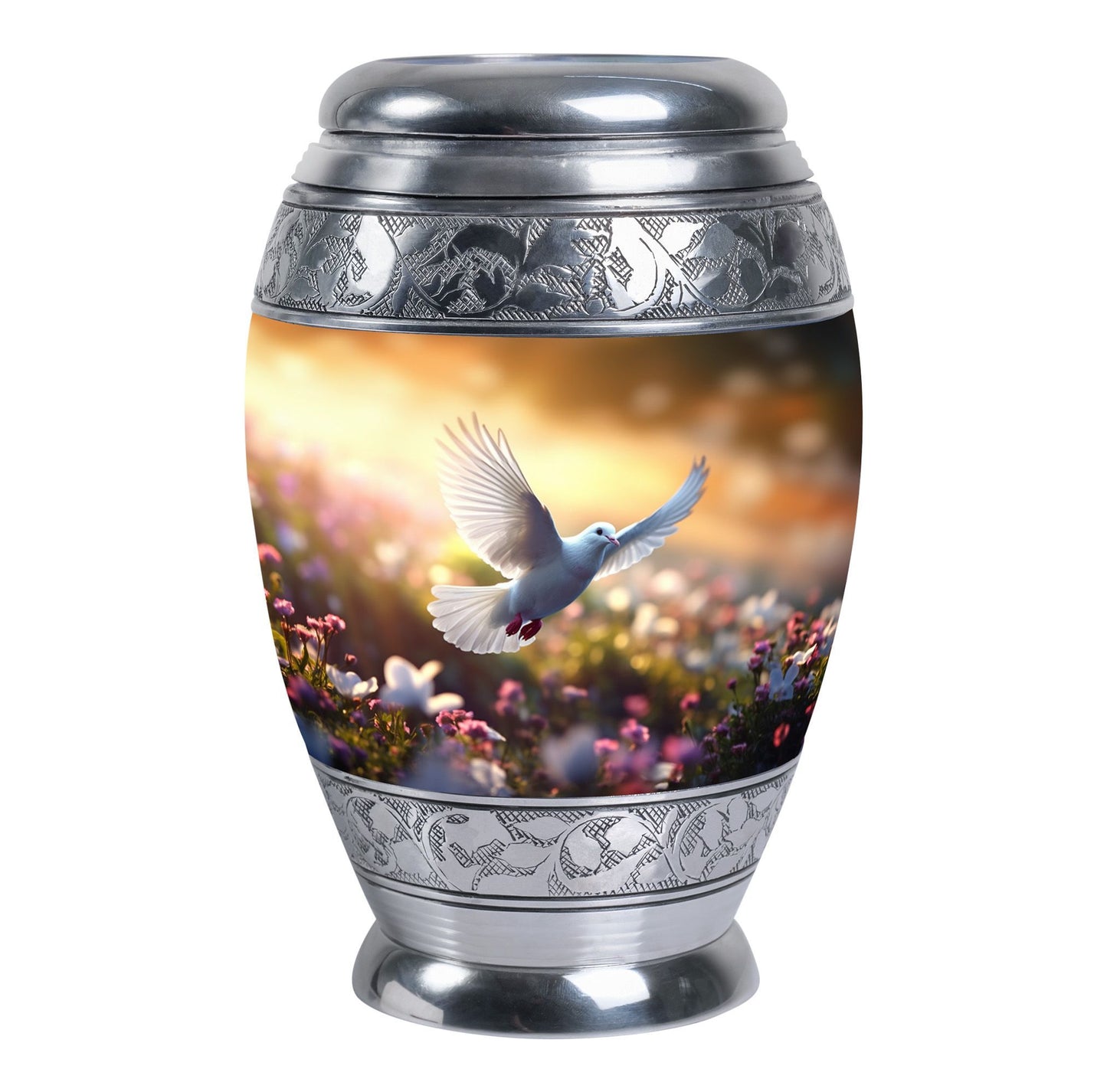 Engravable Dove Urn for Human Ashes.