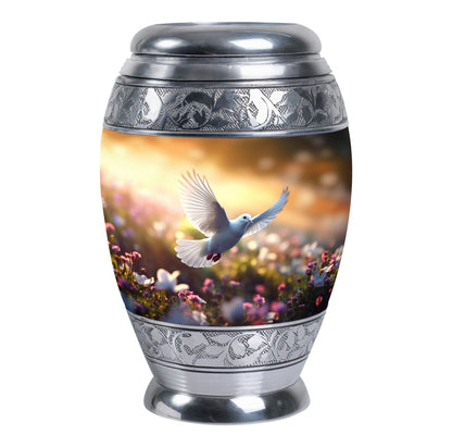 Engravable Dove Urn for Human Ashes.