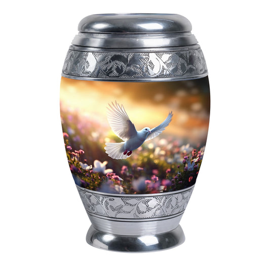 Engravable Dove Urn for Human Ashes.