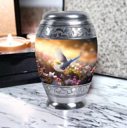 Engravable Dove Urn for Human Ashes.
