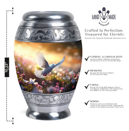 Engravable Dove Urn for Human Ashes.
