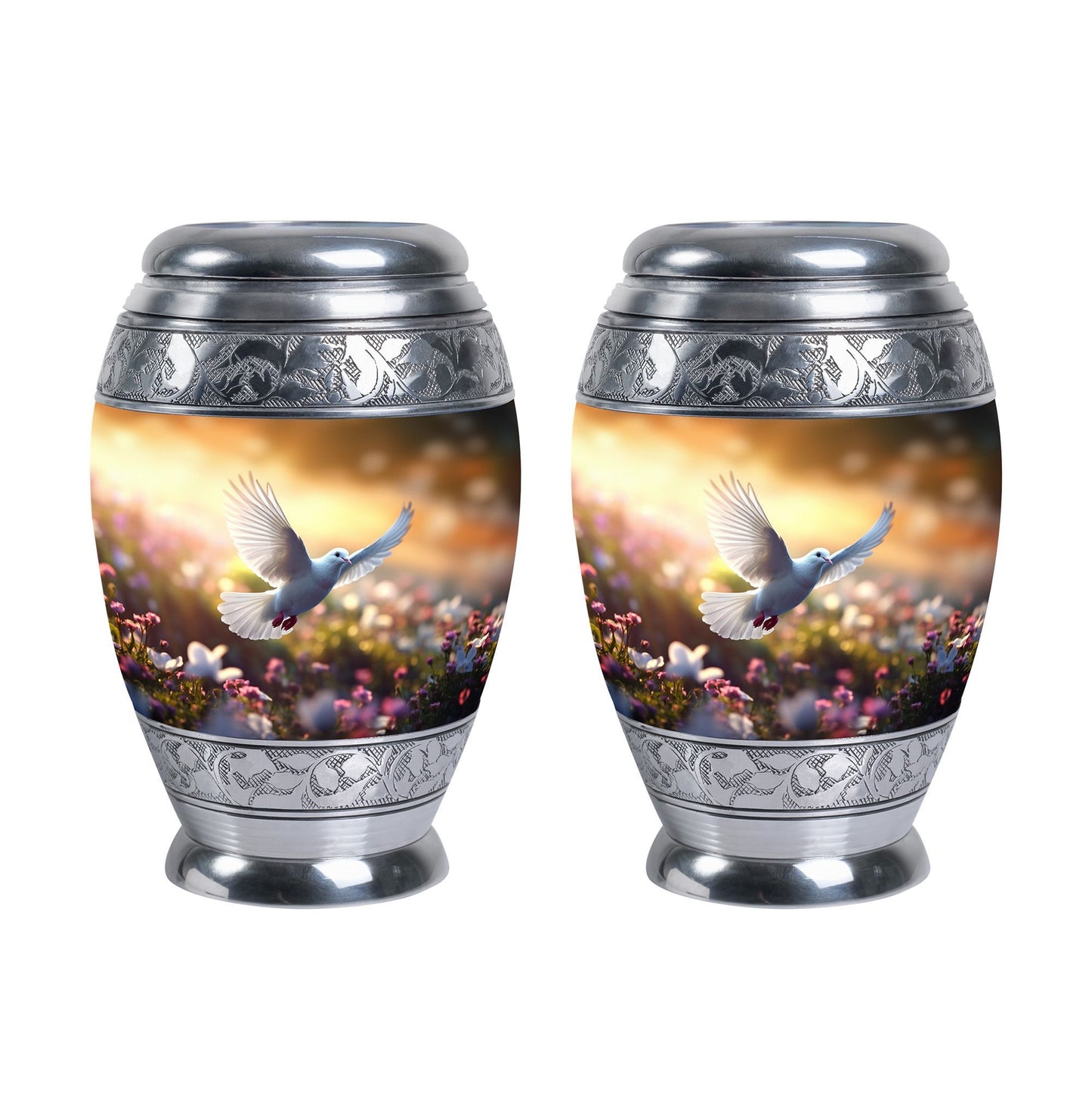 Engravable Dove Urn for Human Ashes.