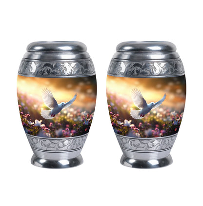Engravable Dove Urn for Human Ashes.