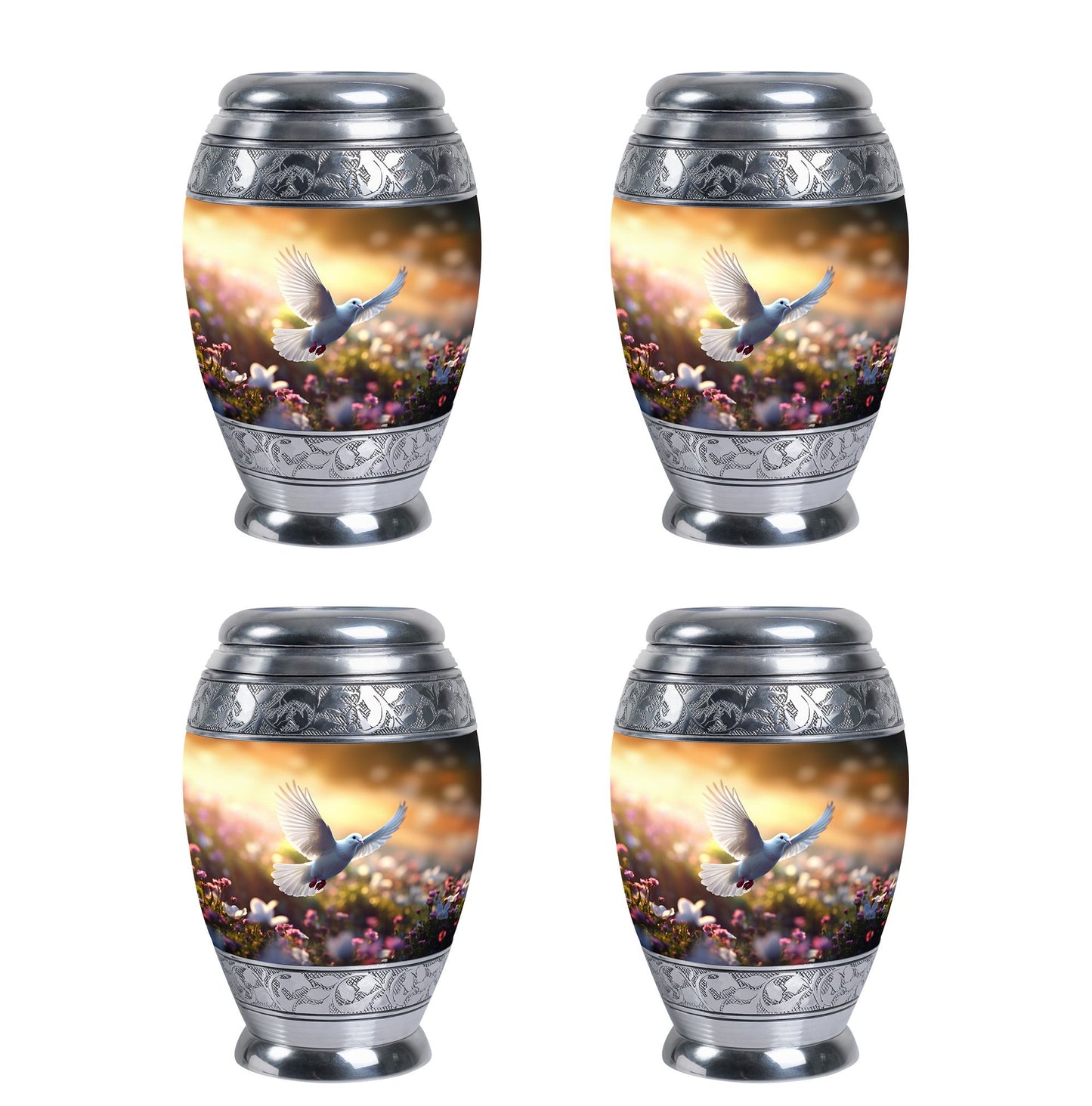 Engravable Dove Urn for Human Ashes.