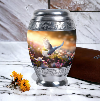 Engravable Dove Urn for Human Ashes.