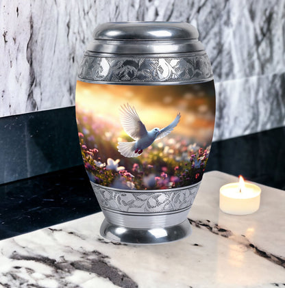 Engravable Dove Urn for Human Ashes.