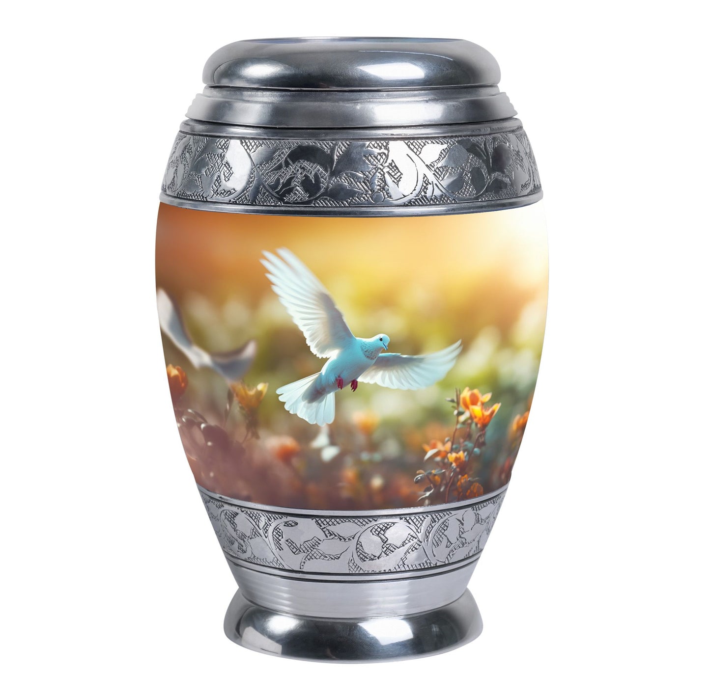 Classic Dove Urn for Human Cremation Ashes.